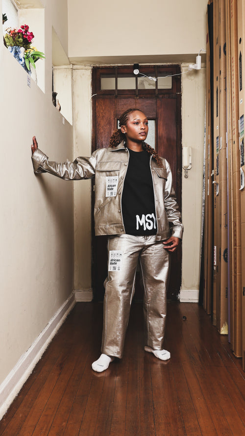 Gold Metallic Two Piece