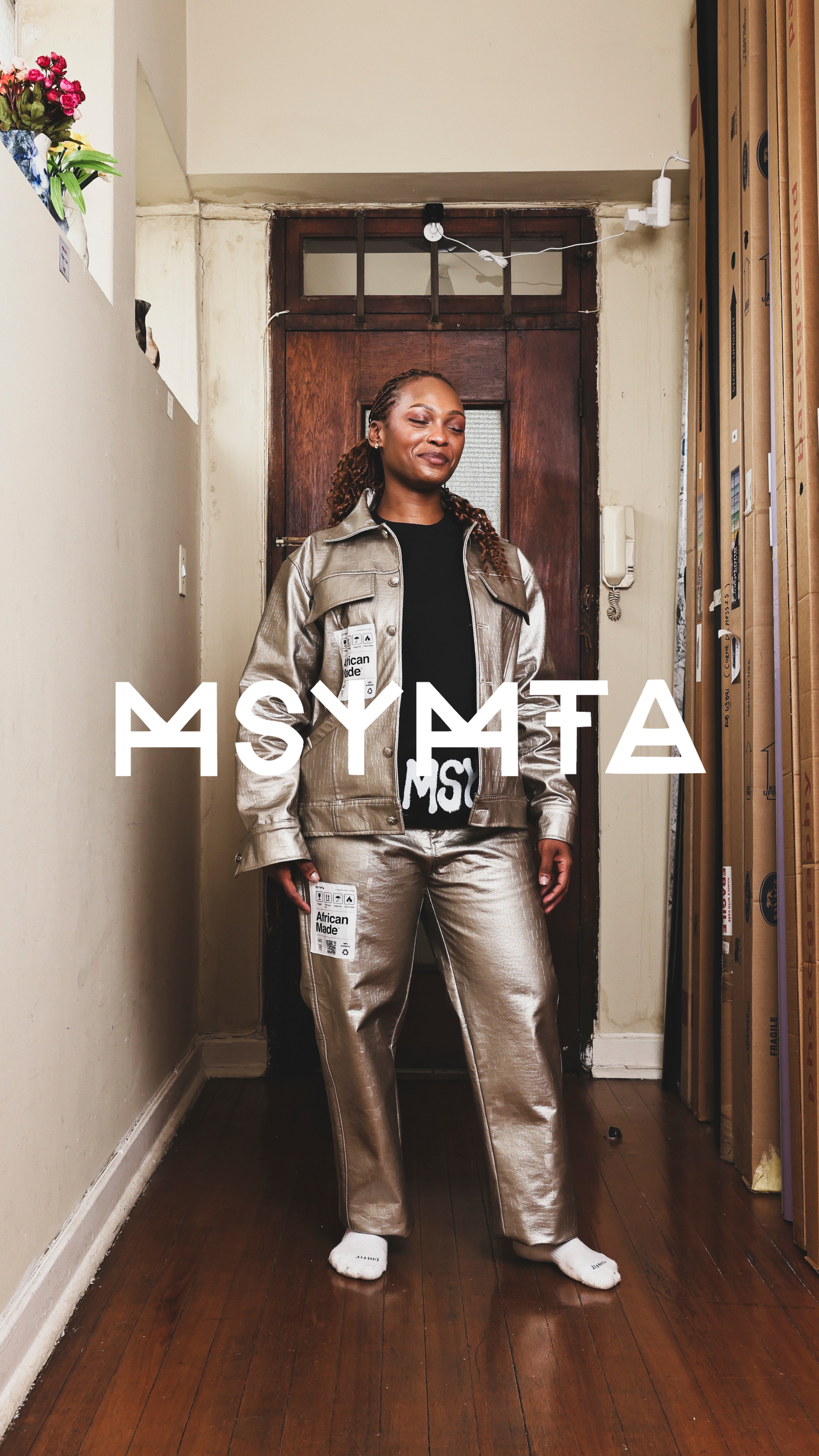 Gold Metallic Two Piece